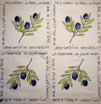 082 Olives - 3-ply (82) - ppd - Bistro